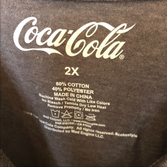 Coca Cola Tropical Print T-Shirt - Picture 3 of 4